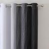 imageEstelar Textiler Full Room Darkening Blackout Curtains 72 Inch Length 2 Panels Set Ombre Greyish White and Black Thermal Insulated Full Light Blocking Grommet Blackout Drapes for Bedroom 52Wx72L