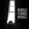 imageEstelar Textiler Full Room Darkening Blackout Curtains 72 Inch Length 2 Panels Set Ombre Greyish White and Black Thermal Insulated Full Light Blocking Grommet Blackout Drapes for Bedroom 52Wx72L