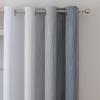 imageEstelar Textiler Full Room Darkening Greyish White and Grey Blackout Curtains 72 Inch Length 2 Panels Set Ombre Thermal Insulated Full Light Blocking Grommet Gray Blackout Drapes for Bedroom 52Wx72L