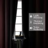imageEstelar Textiler Ombre Grey and Pink Blackout Curtains 72 Inch Length 2 Panels Full Room Darkening Blackout Curtains for Bedroom Grommet Thermal Insulated Gradient Drapes for Kids Room 52x72 Inch
