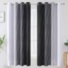imageEstelar Textiler Ombre Greyish White Black Blackout Curtains ampamp Drapes 63 Inch Length 2 Panels for Bedroom Thermal Insulated Full Light Blocking Grommet Blackout Drapes for Kids Room 52Wx63L Adult