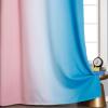 imageEstelar Textiler Pink and Blue Curtains 63 Inch Length 2 Panels Ombre Total Blackout Curtains for Bedroom Grommet Thermal Insulated Gradient Blackout Drapes for Kids Room 52x63 Inch