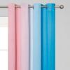 imageEstelar Textiler Pink and Blue Curtains 63 Inch Length 2 Panels Ombre Total Blackout Curtains for Bedroom Grommet Thermal Insulated Gradient Blackout Drapes for Kids Room 52x63 Inch