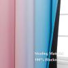 imageEstelar Textiler Pink and Blue Curtains 63 Inch Length 2 Panels Ombre Total Blackout Curtains for Bedroom Grommet Thermal Insulated Gradient Blackout Drapes for Kids Room 52x63 Inch
