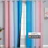 imageEstelar Textiler Pink and Blue Ombre Blackout Curtains 96 Inches Long Full Room Darkening Grommet Curtains for Bedroom Thermal Insulated Gradient Drapes for Living Room52x96 Inch 2 Panels