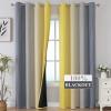 imageEstelar Textiler Yellow and Gray Blackout Curtains 96 Inches Long Ombre Thermal Insulated Gradient Window Drapes for Bedroom Full Light Blocking Curtains for Living Room52x96 Inch 2 Panels
