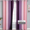 imageOmbre Pink and Purple Blackout Curtains 96 Inches Long Full Room Darkening Curtains for Girls RoomGrommet Thermal Insulated Gradient Drapes Light Blocking Curtains for Bedroom52x96 Inch 2 Panels