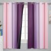 imagePink and Purple Curtains 63 Inch Length 2 panels Full Light Blocking Ombre Blackout Curtains for Kids Room Thermal Insulated Noise Reducing Gradient Blackout Curtains for Girls Bedroom 52x63 Inch