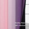 imagePink and Purple Curtains 63 Inch Length 2 panels Full Light Blocking Ombre Blackout Curtains for Kids Room Thermal Insulated Noise Reducing Gradient Blackout Curtains for Girls Bedroom 52x63 Inch