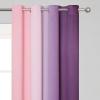 imagePink and Purple Curtains 63 Inch Length 2 panels Full Light Blocking Ombre Blackout Curtains for Kids Room Thermal Insulated Noise Reducing Gradient Blackout Curtains for Girls Bedroom 52x63 Inch