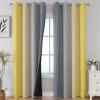 imageEstelar Textiler Yellow and Gray Blackout Curtains 96 Inches Long Ombre Thermal Insulated Gradient Window Drapes for Bedroom Full Light Blocking Curtains for Living Room52x96 Inch 2 Panels