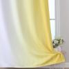 imageEstelar Textiler Yellow and Greyish White Gradient Blackout Curtains Thermal Insulated Ombre Blackout Drapes for Bedroom Room Darkening Energy Saving Curtains for Living Room 52Wx84L 2 Panels