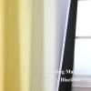 imageEstelar Textiler Yellow and Greyish White Gradient Blackout Curtains Thermal Insulated Ombre Blackout Drapes for Bedroom Room Darkening Energy Saving Curtains for Living Room 52Wx84L 2 Panels