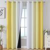 imageEstelar Textiler Yellow and Greyish White Gradient Blackout Curtains Thermal Insulated Ombre Blackout Drapes for Bedroom Room Darkening Energy Saving Curtains for Living Room 52Wx84L 2 Panels