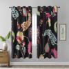 imageEstelar Textiler Classical Blue Floral Printing Curtains for Living Room Curtains 84 Inches Long Room Darkening Thick Grommet Top Farmhouse Window Treatment White Drapes for Bedroom52Wx84L2 PanelsBird and Feather Print