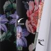 imageEstelar Textiler Classical Blue Floral Printing Curtains for Living Room Curtains 84 Inches Long Room Darkening Thick Grommet Top Farmhouse Window Treatment White Drapes for Bedroom52Wx84L2 PanelsBlack Boho Floral