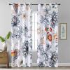 imageEstelar Textiler Classical Blue Floral Printing Curtains for Living Room Curtains 84 Inches Long Room Darkening Thick Grommet Top Farmhouse Window Treatment White Drapes for Bedroom52Wx84L2 PanelsWhite Blue Floral