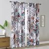 imageEstelar Textiler Classical Blue Floral Printing Curtains for Living Room Curtains 84 Inches Long Room Darkening Thick Grommet Top Farmhouse Window Treatment White Drapes for Bedroom52Wx84L2 PanelsWhite Boho Floral