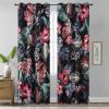 imageEstelar Textiler Classical Blue Floral Printing Curtains for Living Room Curtains 84 Inches Long Room Darkening Thick Grommet Top Farmhouse Window Treatment White Drapes for Bedroom52Wx84L2 PanelsFloral Print