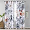 imageEstelar Textiler Classical Blue Floral Printing Curtains for Living Room Curtains 84 Inches Long Room Darkening Thick Grommet Top Farmhouse Window Treatment White Drapes for Bedroom52Wx84L2 PanelsWhite Blue Floral