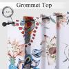 imageEstelar Textiler Classical Blue Floral Printing Curtains for Living Room Curtains 84 Inches Long Room Darkening Thick Grommet Top Farmhouse Window Treatment White Drapes for Bedroom52Wx84L2 PanelsWhite Blue Floral