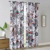 imageEstelar Textiler Classical Blue Floral Printing Curtains for Living Room Curtains 84 Inches Long Room Darkening Thick Grommet Top Farmhouse Window Treatment White Drapes for Bedroom52Wx84L2 PanelsWhite Boho Floral