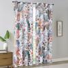 imageEstelar Textiler Classical Blue Floral Printing Curtains for Living Room Curtains 84 Inches Long Room Darkening Thick Grommet Top Farmhouse Window Treatment White Drapes for Bedroom52Wx84L2 PanelsLeaf Print