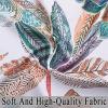 imageEstelar Textiler Classical Blue Floral Printing Curtains for Living Room Curtains 84 Inches Long Room Darkening Thick Grommet Top Farmhouse Window Treatment White Drapes for Bedroom52Wx84L2 PanelsLeaf Print