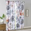 imageEstelar Textiler Classical Blue Floral Printing Curtains for Living Room Curtains 84 Inches Long Room Darkening Thick Grommet Top Farmhouse Window Treatment White Drapes for Bedroom52Wx84L2 PanelsWhite Blue Floral