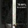 imageEstelar Textiler Classical Blue Floral Printing Curtains for Living Room Curtains 84 Inches Long Room Darkening Thick Grommet Top Farmhouse Window Treatment White Drapes for Bedroom52Wx84L2 PanelsLeaf Print