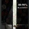 imageEstelar Textiler Classical Blue Floral Printing Curtains for Living Room Curtains 84 Inches Long Room Darkening Thick Grommet Top Farmhouse Window Treatment White Drapes for Bedroom52Wx84L2 PanelsBlack Boho Floral