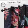 imageEstelar Textiler Classical Blue Floral Printing Curtains for Living Room Curtains 84 Inches Long Room Darkening Thick Grommet Top Farmhouse Window Treatment White Drapes for Bedroom52Wx84L2 PanelsFloral Print