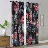 imageEstelar Textiler Classical Blue Floral Printing Curtains for Living Room Curtains 84 Inches Long Room Darkening Thick Grommet Top Farmhouse Window Treatment White Drapes for Bedroom52Wx84L2 PanelsFloral Print