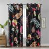 imageEstelar Textiler Classical Blue Floral Printing Curtains for Living Room Curtains 84 Inches Long Room Darkening Thick Grommet Top Farmhouse Window Treatment White Drapes for Bedroom52Wx84L2 PanelsBird and Feather Print