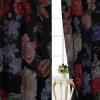 imageEstelar Textiler Classical Blue Floral Printing Curtains for Living Room Curtains 84 Inches Long Room Darkening Thick Grommet Top Farmhouse Window Treatment White Drapes for Bedroom52Wx84L2 PanelsBlack Boho Floral