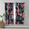 imageEstelar Textiler Classical Blue Floral Printing Curtains for Living Room Curtains 84 Inches Long Room Darkening Thick Grommet Top Farmhouse Window Treatment White Drapes for Bedroom52Wx84L2 PanelsFloral Print
