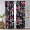 imageEstelar Textiler Classical Blue Floral Printing Curtains for Living Room Curtains 84 Inches Long Room Darkening Thick Grommet Top Farmhouse Window Treatment White Drapes for Bedroom52Wx84L2 PanelsFloral Print