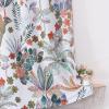 imageEstelar Textiler Classical Blue Floral Printing Curtains for Living Room Curtains 84 Inches Long Room Darkening Thick Grommet Top Farmhouse Window Treatment White Drapes for Bedroom52Wx84L2 PanelsLeaf Print