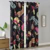 imageEstelar Textiler Classical Blue Floral Printing Curtains for Living Room Curtains 84 Inches Long Room Darkening Thick Grommet Top Farmhouse Window Treatment White Drapes for Bedroom52Wx84L2 PanelsBird and Feather Print