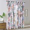 imageEstelar Textiler Classical Blue Floral Printing Curtains for Living Room Curtains 84 Inches Long Room Darkening Thick Grommet Top Farmhouse Window Treatment White Drapes for Bedroom52Wx84L2 PanelsLeaf Print