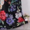 imageEstelar Textiler Classical Blue Floral Printing Curtains for Living Room Curtains 84 Inches Long Room Darkening Thick Grommet Top Farmhouse Window Treatment White Drapes for Bedroom52Wx84L2 PanelsBlack Boho Floral