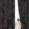 imageEstelar Textiler Classical Blue Floral Printing Curtains for Living Room Curtains 84 Inches Long Room Darkening Thick Grommet Top Farmhouse Window Treatment White Drapes for Bedroom52Wx84L2 PanelsLeaf Print