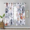 imageEstelar Textiler Classical Blue Floral Printing Curtains for Living Room Curtains 84 Inches Long Room Darkening Thick Grommet Top Farmhouse Window Treatment White Drapes for Bedroom52Wx84L2 PanelsWhite Blue Floral