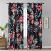 imageEstelar Textiler Classical Blue Floral Printing Curtains for Living Room Curtains 84 Inches Long Room Darkening Thick Grommet Top Farmhouse Window Treatment White Drapes for Bedroom52Wx84L2 PanelsFloral Print