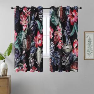 imageEstelar Textiler Classical Blue Floral Printing Curtains for Living Room Curtains 84 Inches Long Room Darkening Thick Grommet Top Farmhouse Window Treatment White Drapes for Bedroom52Wx84L2 PanelsFloral Print