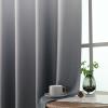 imageEstelar Textiler Black and Greyish White Blackout Curtains for Bedroom Ombre Black out Curtains 84 Inch long for Living RoomRoom Darkening Thermal Insulated Grommet Window Drapes52x84 Inch2 PanelsSteel Grey and Greyish White
