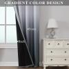 imageEstelar Textiler Black and Greyish White Blackout Curtains for Bedroom Ombre Black out Curtains 84 Inch long for Living RoomRoom Darkening Thermal Insulated Grommet Window Drapes52x84 Inch2 PanelsSteel Grey and Greyish White
