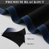imageEstelar Textiler Black and Greyish White Blackout Curtains for Bedroom Ombre Black out Curtains 84 Inch long for Living RoomRoom Darkening Thermal Insulated Grommet Window Drapes52x84 Inch2 PanelsNavy Blue and Greyish White