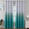 imageEstelar Textiler Black and Greyish White Blackout Curtains for Bedroom Ombre Black out Curtains 84 Inch long for Living RoomRoom Darkening Thermal Insulated Grommet Window Drapes52x84 Inch2 PanelsTeal and Greyish White