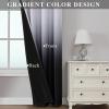 imageEstelar Textiler Black and Greyish White Blackout Curtains for Bedroom Ombre Black out Curtains 84 Inch long for Living RoomRoom Darkening Thermal Insulated Grommet Window Drapes52x84 Inch2 PanelsBlack and Greyish White